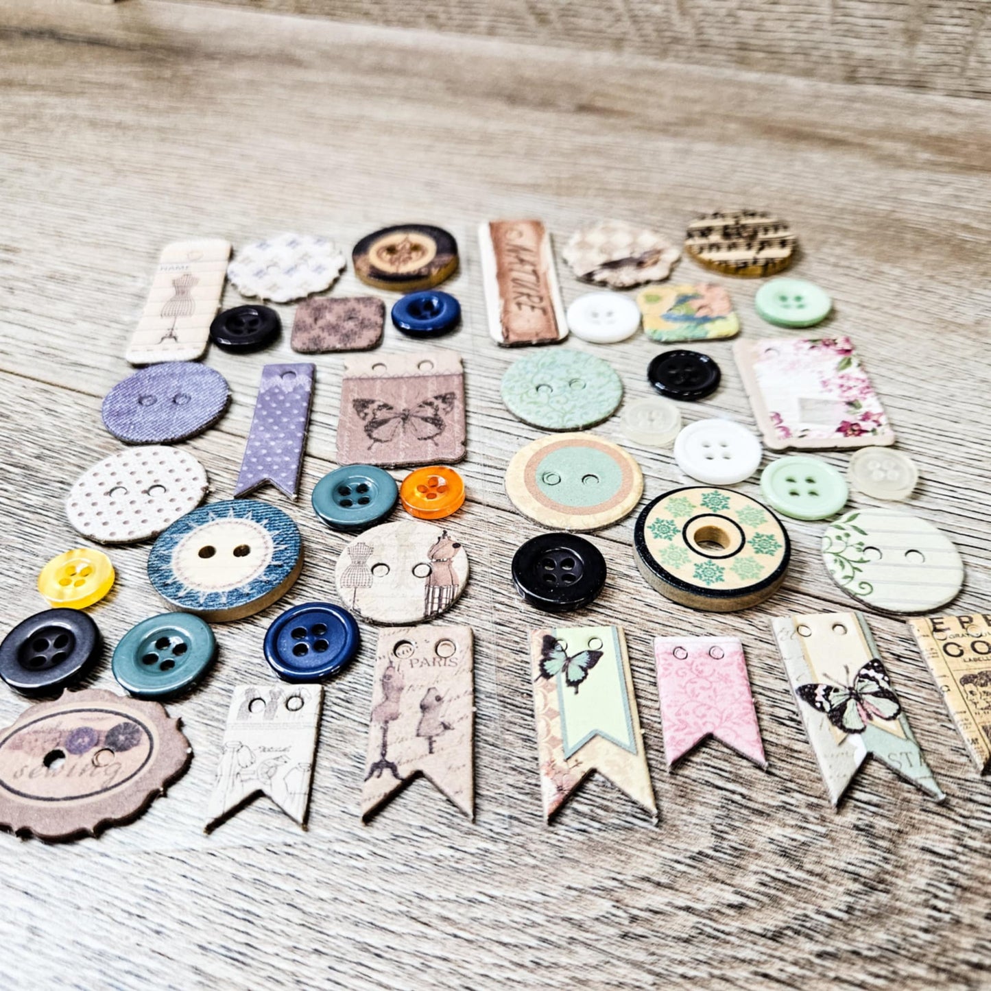 Button Sticker Embellishments (2 pack)-Button Sticker Embellishments (2 pack) - Aussie Paper Crafting - The Turtle Journal-Rachel The Turtle Journal