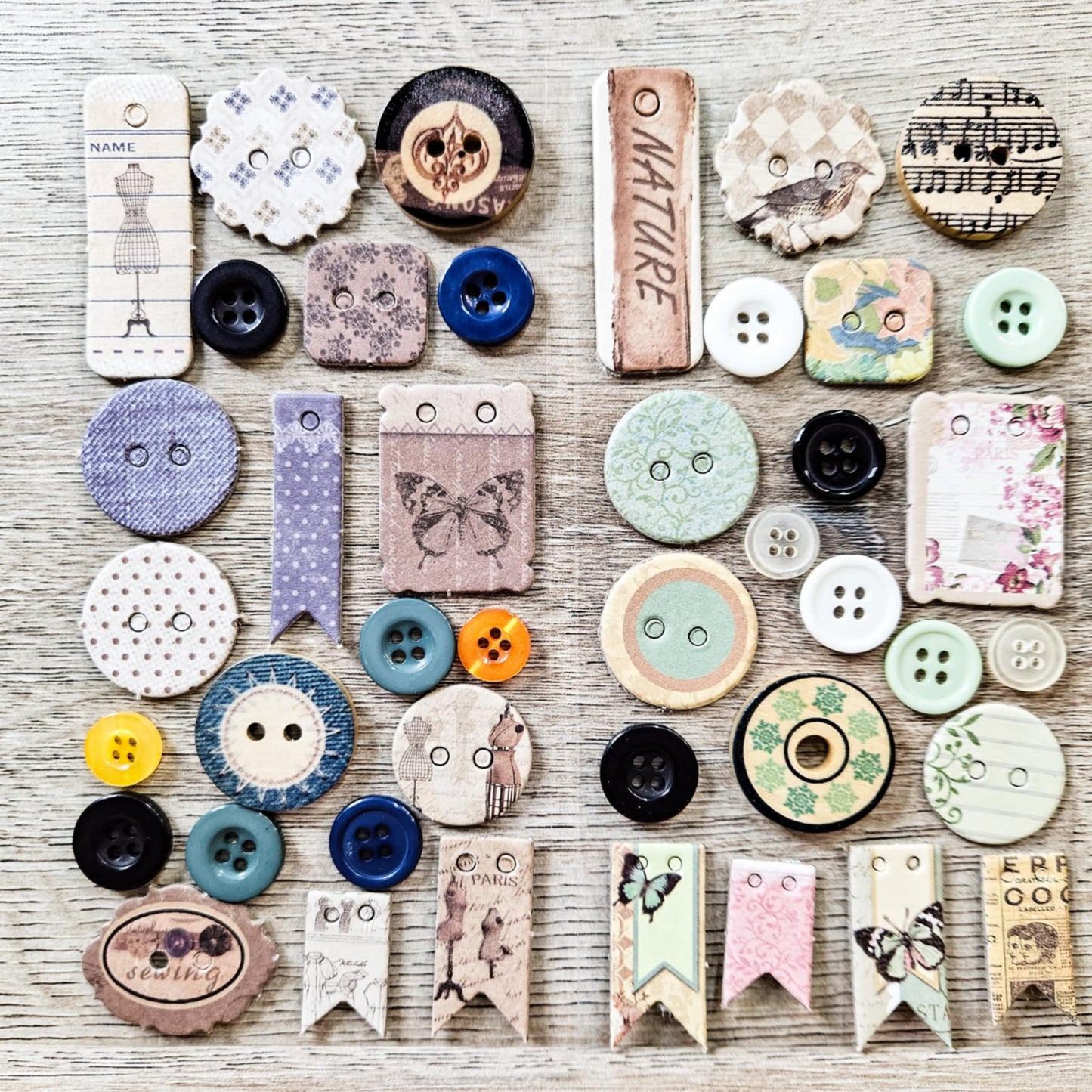 Button Sticker Embellishments (2 pack)-Button Sticker Embellishments (2 pack) - Aussie Paper Crafting - The Turtle Journal-Rachel The Turtle Journal