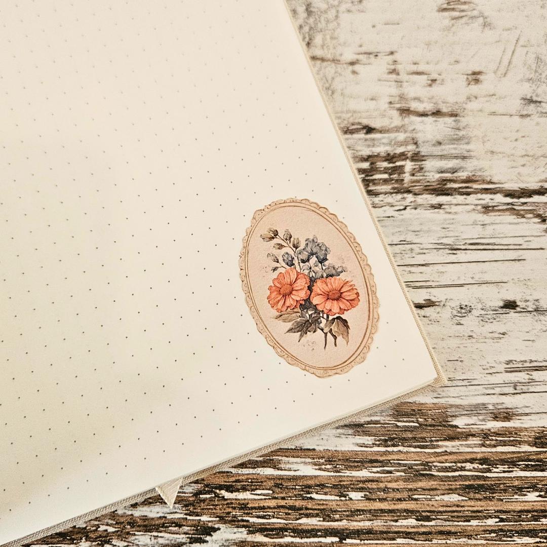 Vintage Bloom Cameo Sticker Sets (40 piece)