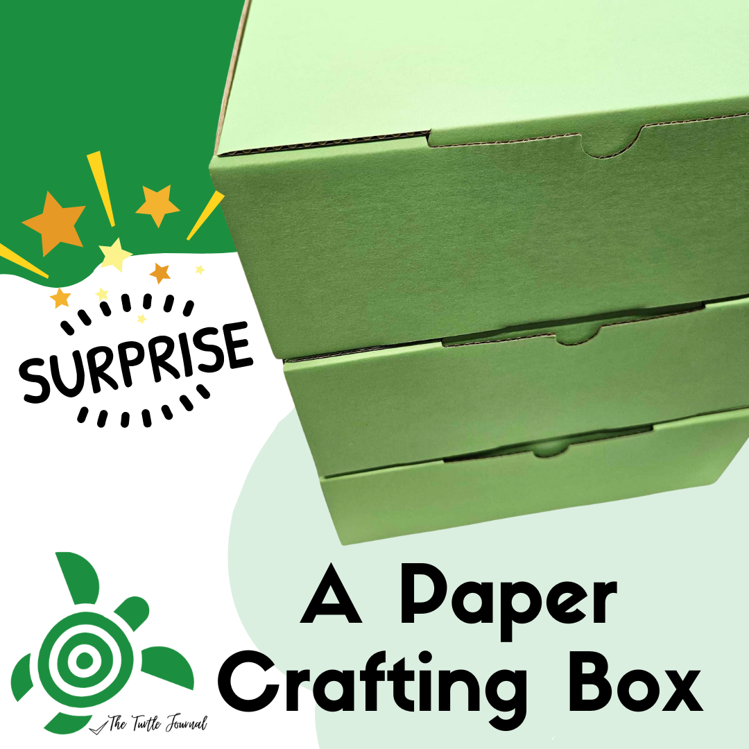 Turtle Treasure Box Subscription Kit-Papers Stickers Subscription Kit Box Monthly Craft Mystery Australia Paper Crafters-Rachel The Turtle Journal