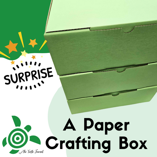 Turtle Treasure Box Subscription Kit-Papers Stickers Subscription Kit Box Monthly Craft Mystery Australia Paper Crafters-Rachel The Turtle Journal