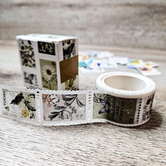 Perforated Postage Stamp Washi Tape Moonlit Garden - 49 and Market-Perforated Postage Stamp Washi Tape Moonlit Garden - 49 and Market - The Turtle Journal-Rachel The Turtle Journal