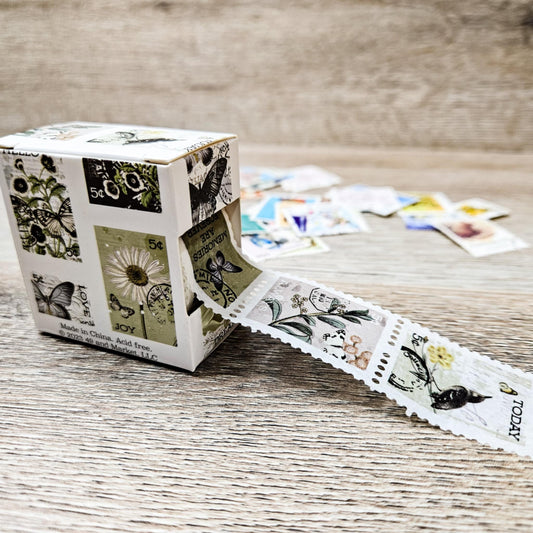 Perforated Postage Stamp Washi Tape Moonlit Garden - 49 and Market-Perforated Postage Stamp Washi Tape Moonlit Garden - 49 and Market - The Turtle Journal-Rachel The Turtle Journal