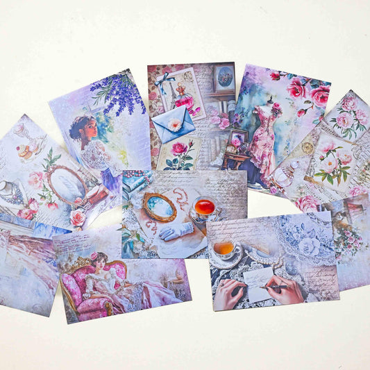 A6 Coquette Background Paper Set - Cora Crea Crafts-Rachel The Turtle Journal