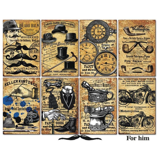 For Him - MINI Scrapbook Paper - from Poland-Rachel The Turtle Journal