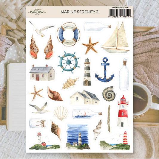 Marine Serenity Sticker Sheet Set - Plan & Plot Studio