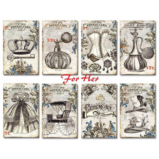 For Her - MINI Scrapbook Paper - from Poland-Rachel The Turtle Journal