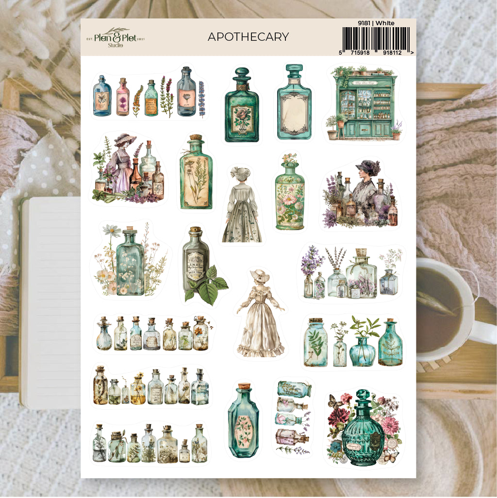 Apothecary Sticker Set (1 sheet) - Plan & Plot Studio