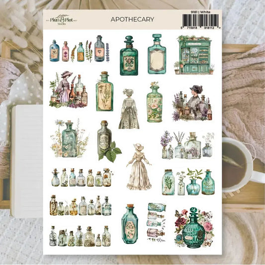 Apothecary Sticker Set (1 sheet) - Plan & Plot Studio-Rachel The Turtle Journal