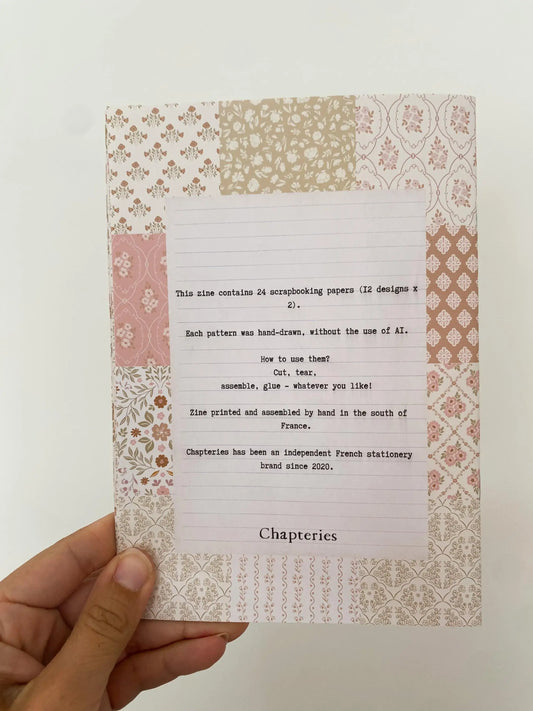 A5 Grandma Wallpaper Scrapbook Patterned Papers - Chapteries from France