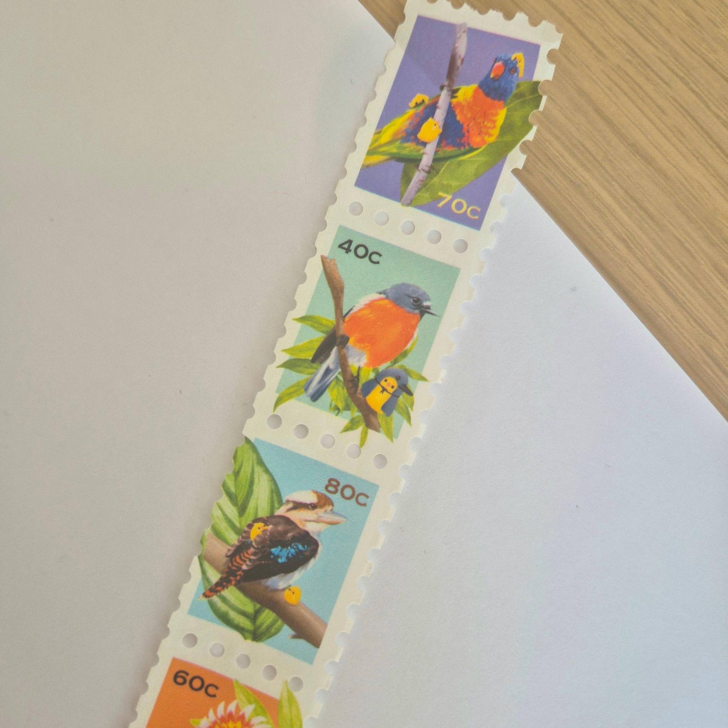 Australian Birds Stamp Washi Tape - Littlory Designs (1 roll)-Rachel The Turtle Journal