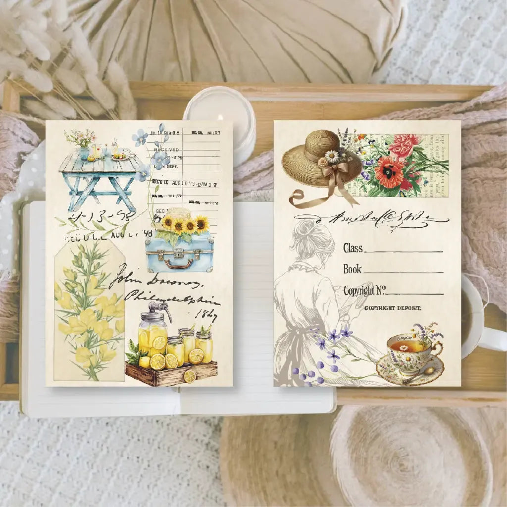 Scent of Summer Scrap Junk Journaling Paper (24 pieces) - Plan & Plot Studio-Rachel The Turtle Journal
