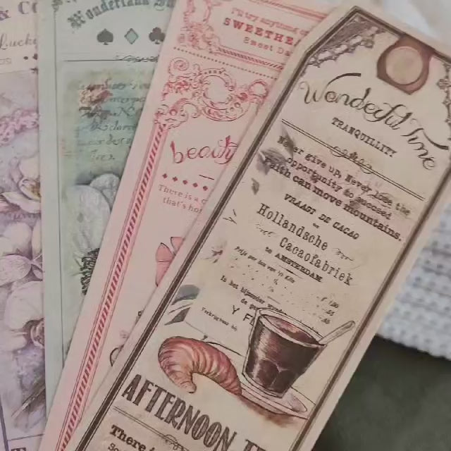 The Turtle Journal Papercrafting Scrapbooking Supplies Australian Business Cardstock Vintage Romance Bookmarks