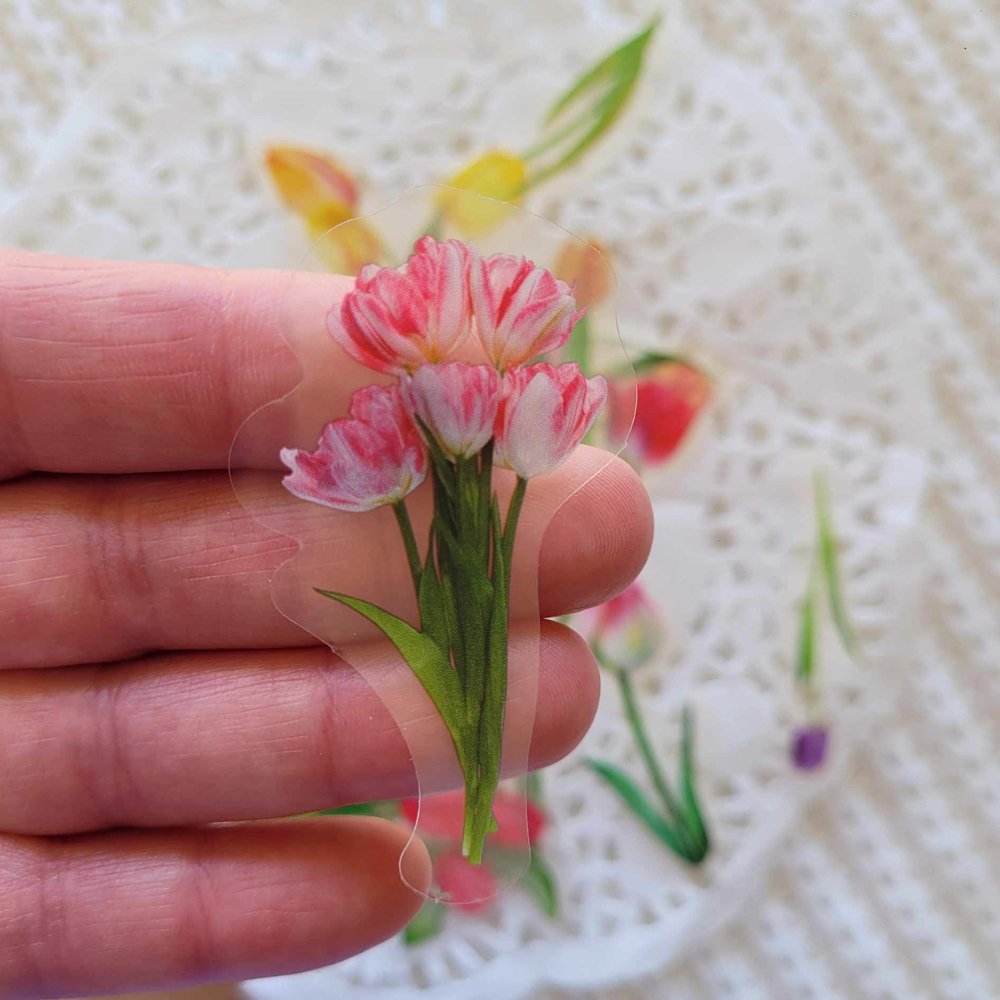 Blooms Stickers - 20 pieces - Rachel The Turtle Journal - Tulip Garden - -
