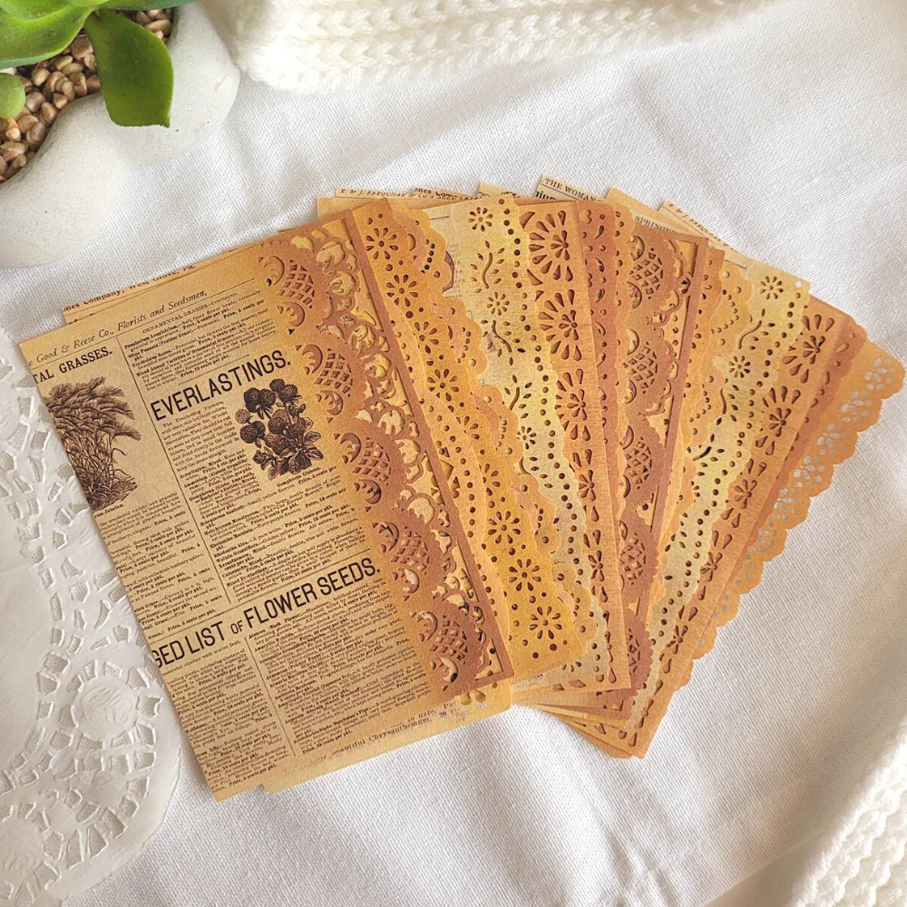 Floral Lace Paper Pack (20 pack) - Rachel The Turtle Journal - Amber (20 pack) - -