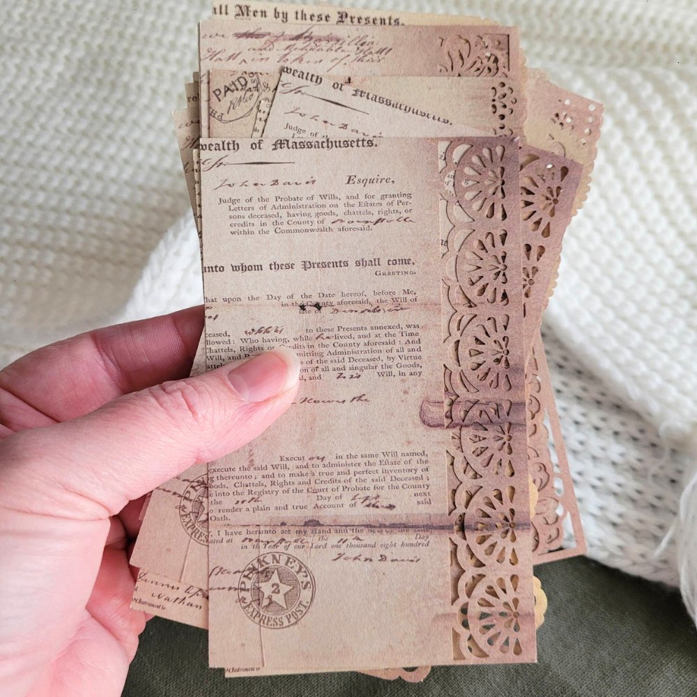 Floral Lace Paper Pack (20 pack) - Rachel The Turtle Journal - Driftwood (20 pack) - -