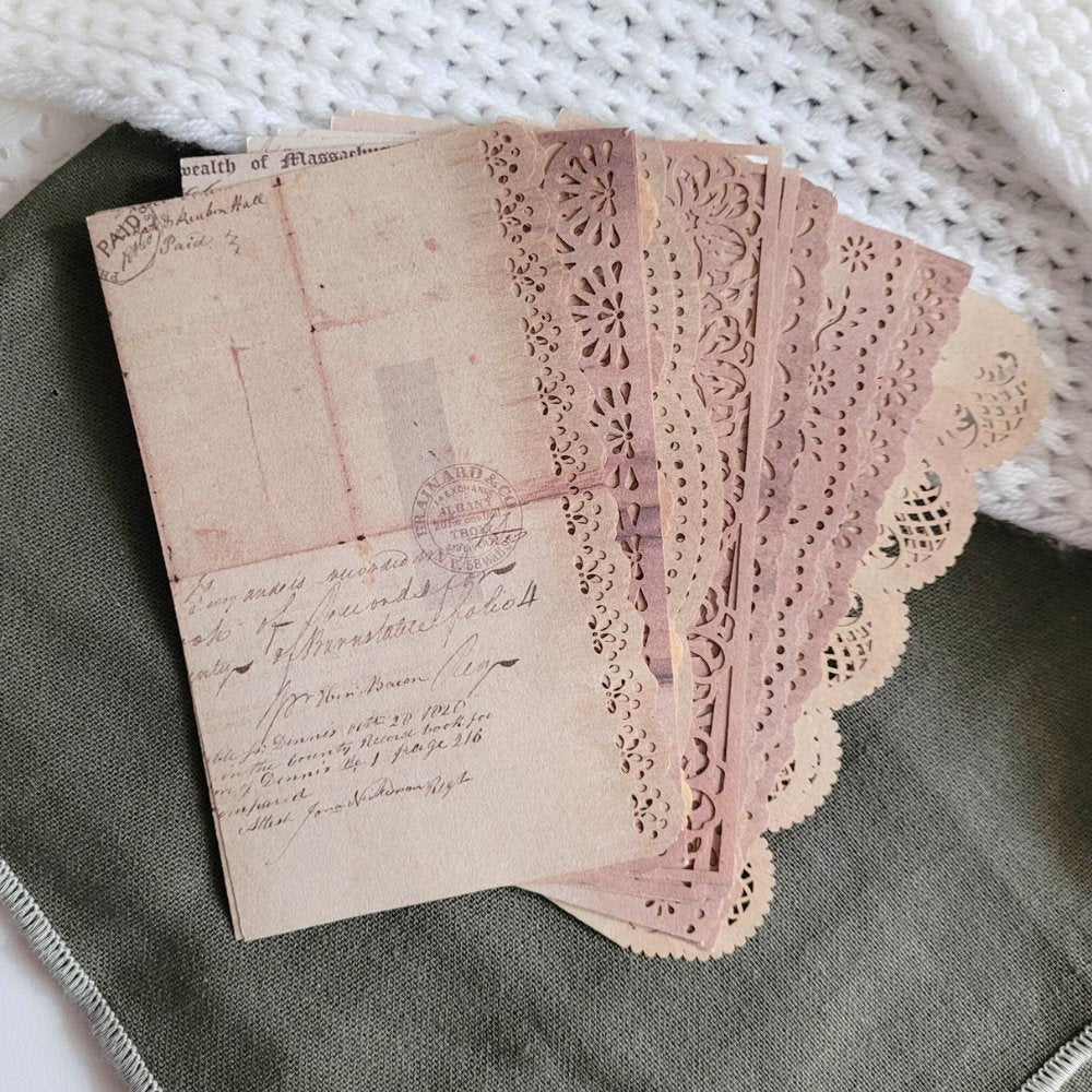 Floral Lace Paper Pack (20 pack) - Rachel The Turtle Journal - Driftwood (20 pack) - -