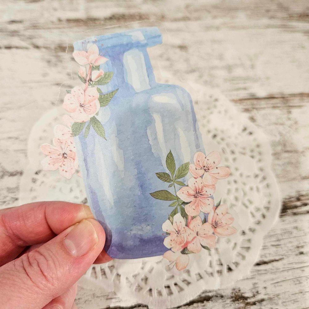 Pastel Watercolour Bottle Sticker Set - 18 pieces - Rachel The Turtle Journal - Champagne - -