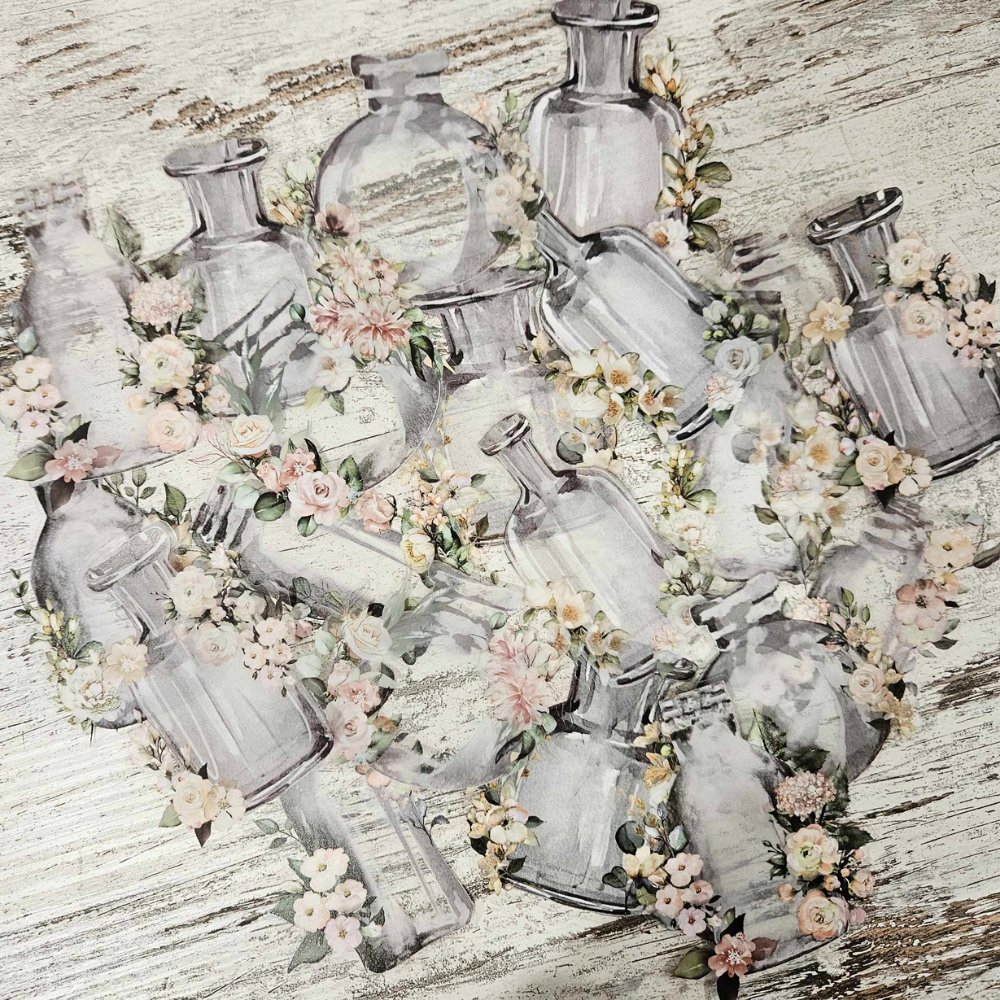 Pastel Watercolour Bottle Sticker Set - 18 pieces - Rachel The Turtle Journal - Champagne - -