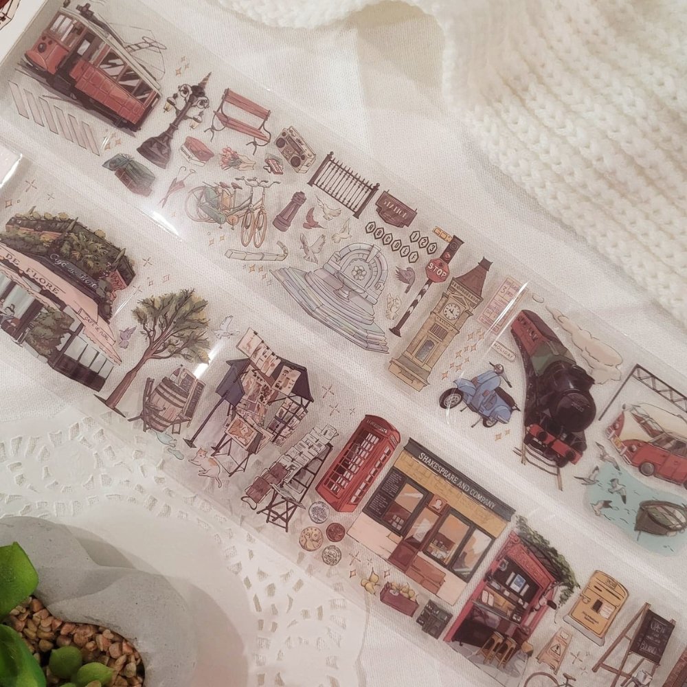Transparent Traveller Storyboard Sticker Sheet - 2 piece - Rachel The Turtle Journal - - -