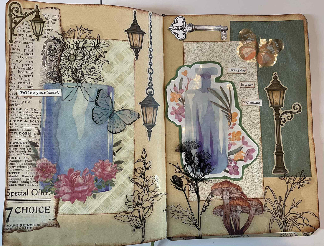 Craft With Claire Harrison: A Vintage–Pastel Journaling Duo You’ll Love