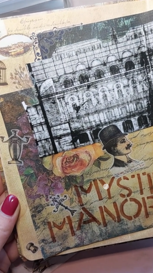 Junk Journal with Me: Step Inside Mystery Manor 🕯️🏰