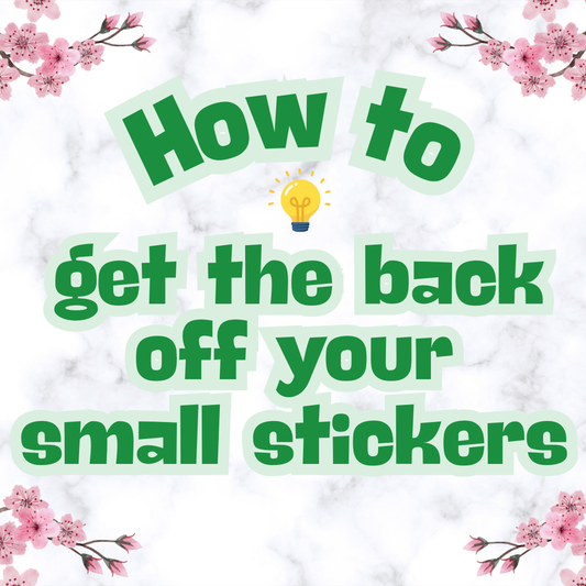 How to peel the backing off my stickers. "Help! I'm can't get the back off my stickers!"
