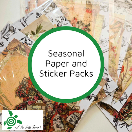 Seasonal Paper Packs: Themed Paper with Stickers!