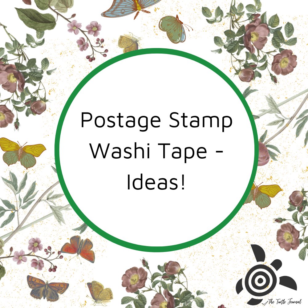Postage Stamp Washi Tape: Ways to use them for some unique journaling ideas! - Rachel The Turtle Journal
