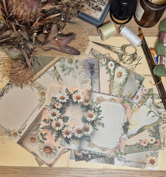 Mixed Media Magic: Jacqui’s Grungy Daisy Chains Layout 🌼🎨