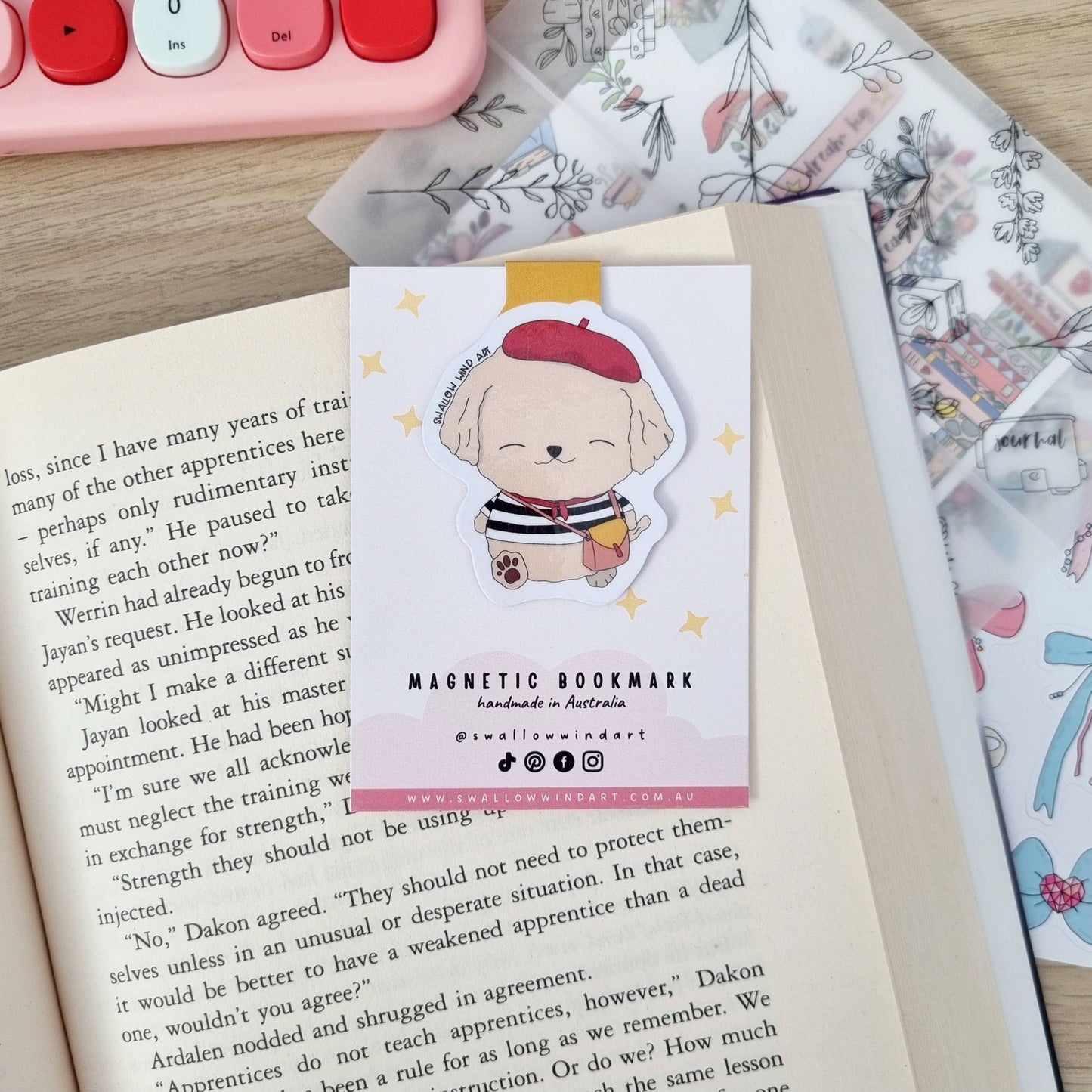 Magnetic Bookmark - Groodle The Artist (1 piece) Swallow Art Wind