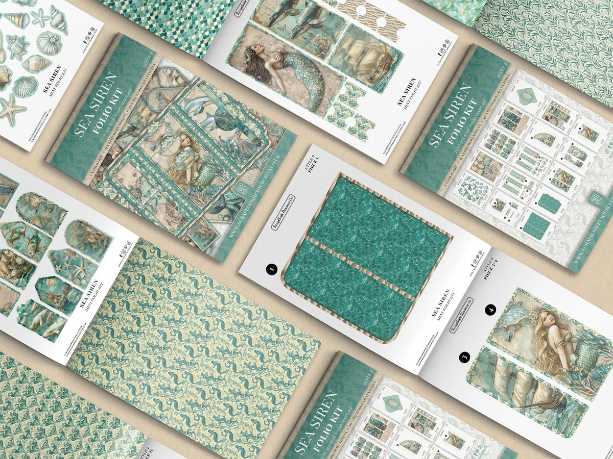 Sea Siren Mini Folio Kit - Scrapbook Resource Co