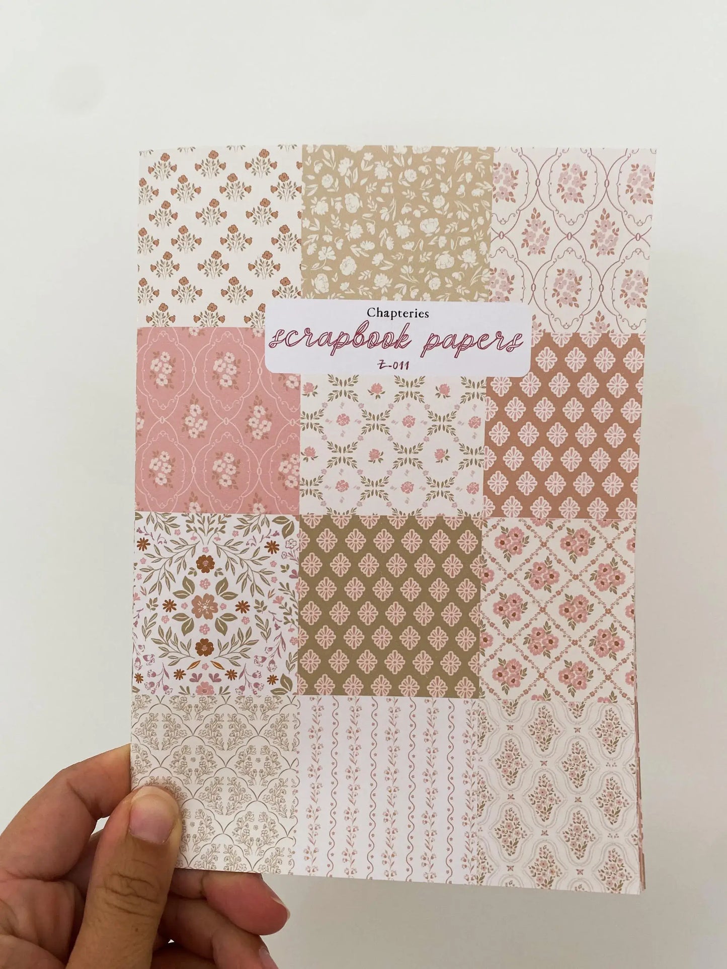 A5 Grandma Wallpaper Scrapbook Patterned Papers - Chapteries from France