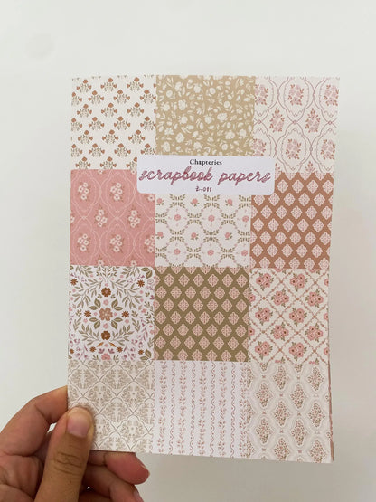 A5 Grandma Wallpaper Scrapbook Patterned Papers - Chapteries from France