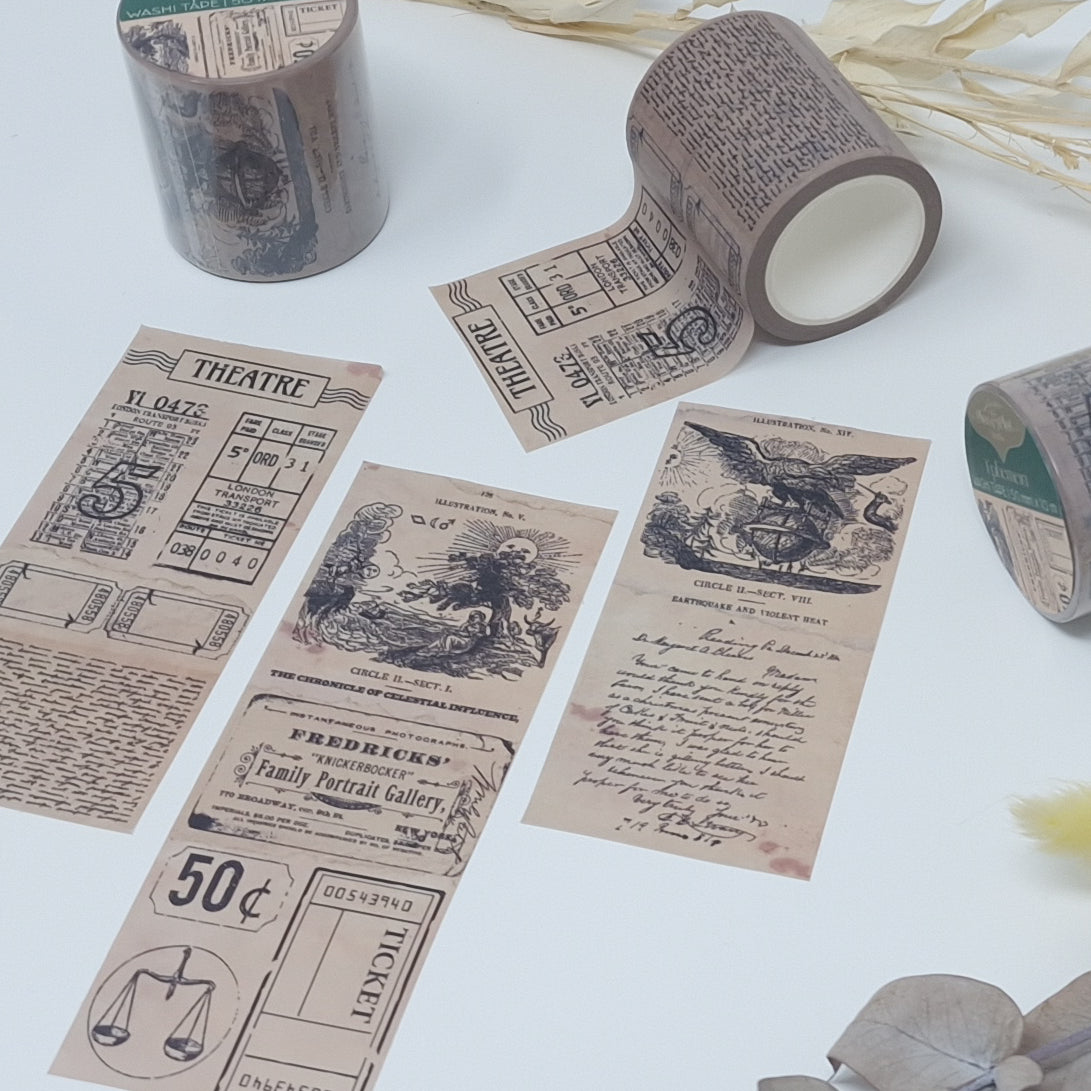 Ephemera Wide Washi Tape Roll (10m long) Plan and Plot Studio