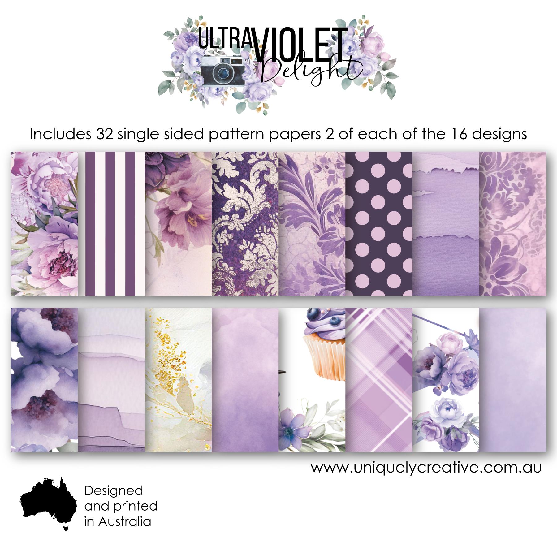 Ultraviolet Delight 6 x 6 Collection Pack-Rachel The Turtle Journal