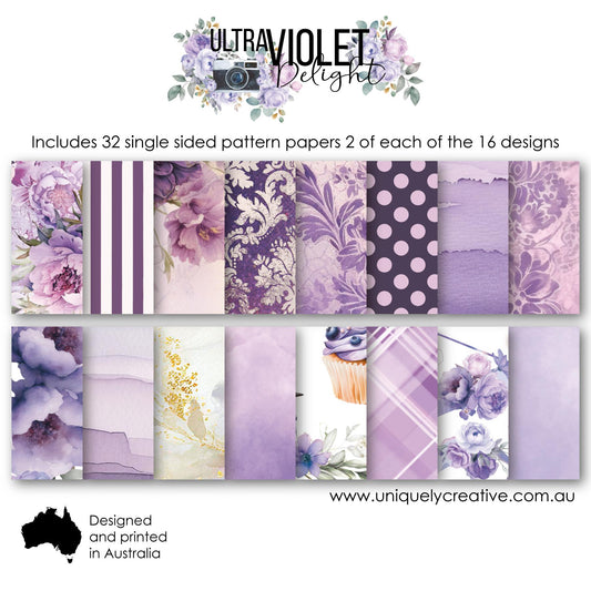 Ultraviolet Delight 6 x 6 Collection Pack-Rachel The Turtle Journal