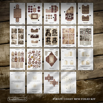 The Pirate Coast Mini Folio Kit - Scrapbook Resource Co