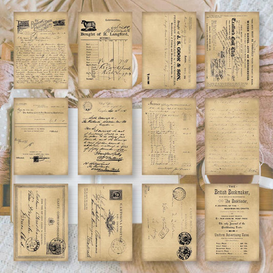 Written Records Small Ephemera Paper (24 pieces) - Plan & Plot Studio-Rachel The Turtle Journal