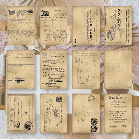 Written Records Small Ephemera Paper (24 pieces) - Plan & Plot Studio-Rachel The Turtle Journal
