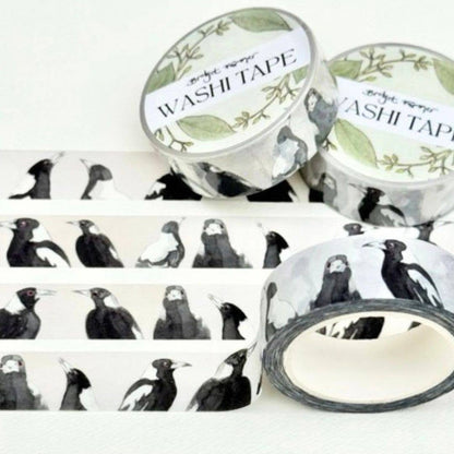 Magpies Washi (15mm width) 10m roll - Bridget Farmer