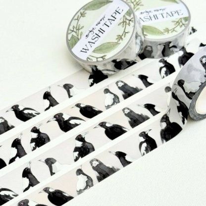 Magpies Washi (15mm width) 10m roll - Bridget Farmer