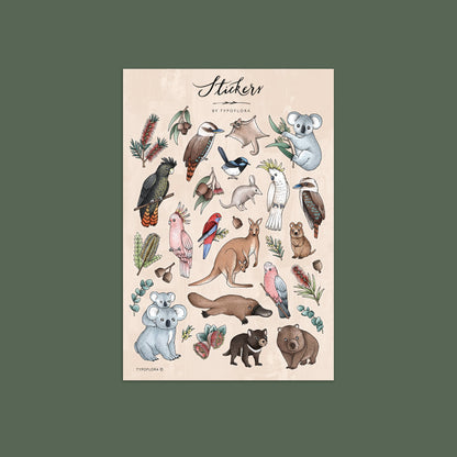 Natives Friends Sticker Set - Typoflora (1 sheet)