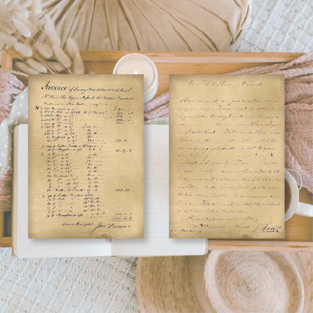 Written Records Small Ephemera Paper (24 pieces) - Plan & Plot Studio-Rachel The Turtle Journal