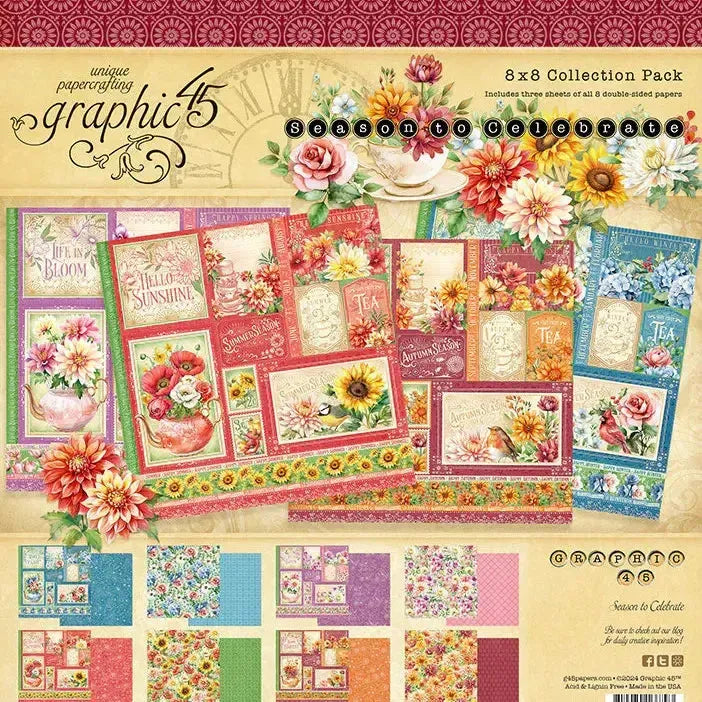 Season to Celebrate - 12×12 Collection Pack - Graphic 45-Rachel The Turtle Journal