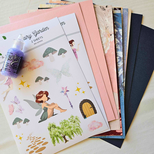 Journaling Kit: Fairy Garden-Journaling Kit: Fairy Garden Supplies How To Scrapbooking Junk Journaling Australia-Rachel The Turtle Journal