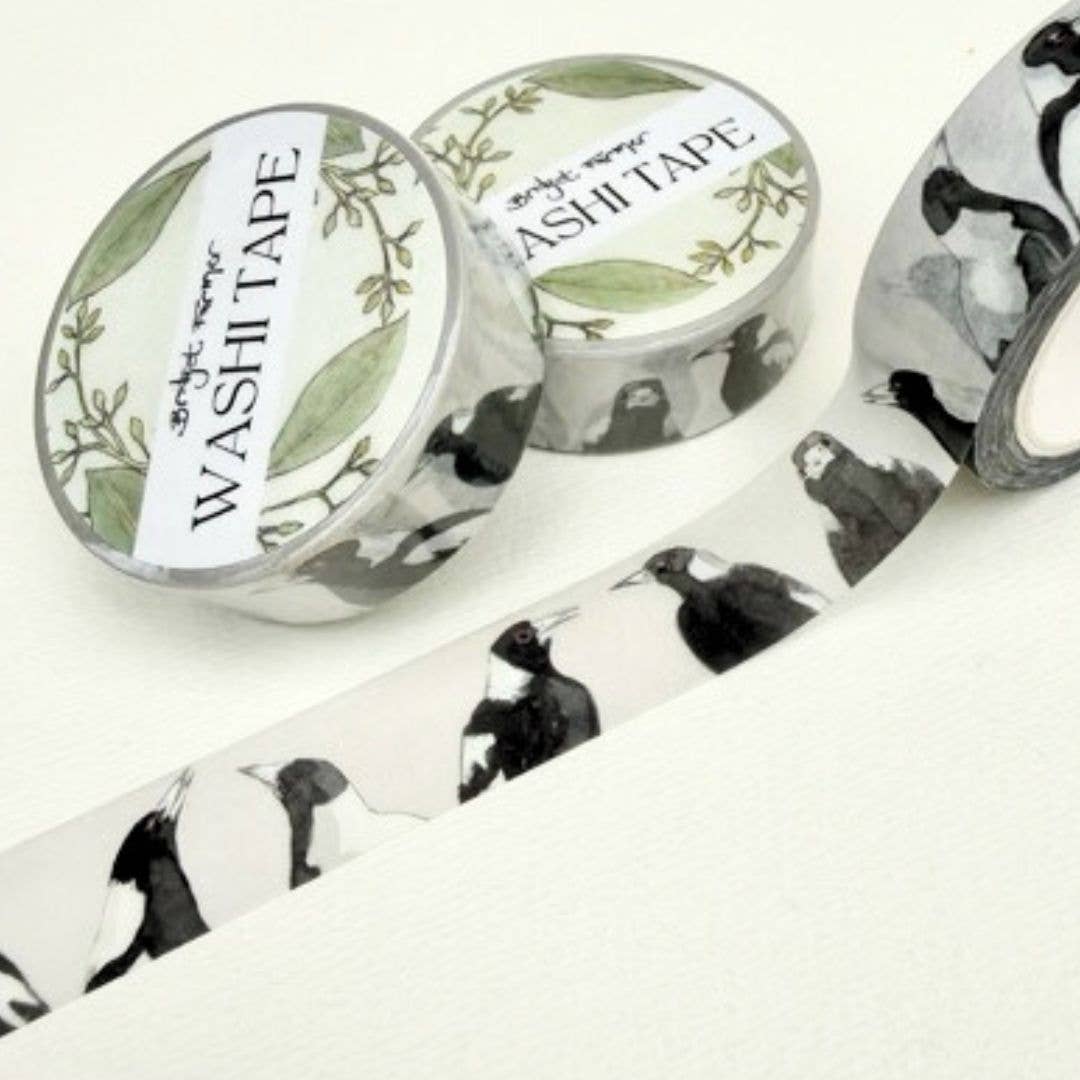 Magpies Washi (15mm width) 10m roll - Bridget Farmer