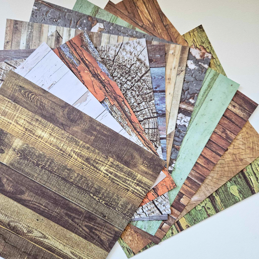 Scrapbooking 6x6 Patterned Paper Pack Summer Wood Texture