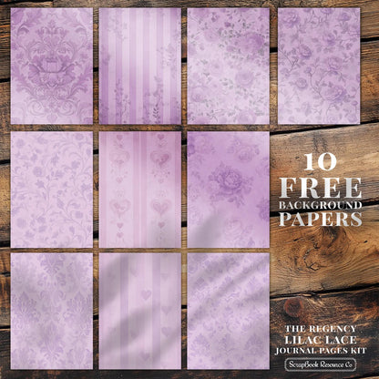 "The Regency Lilac Lace" Junk Journal Kit - Scrapbook Resource Co (Make 30 Pages+)-Rachel The Turtle Journal