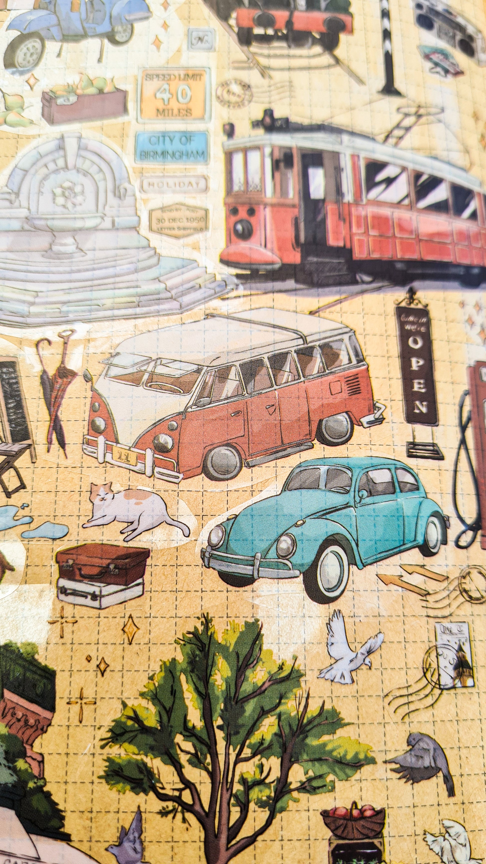 Transparent Traveller Storyboard Sticker Sheet - 2 piece-Journal Stickers Traveller Wanderlust Sticker Washi Scrapbooking Craft Australia-Rachel The Turtle Journal